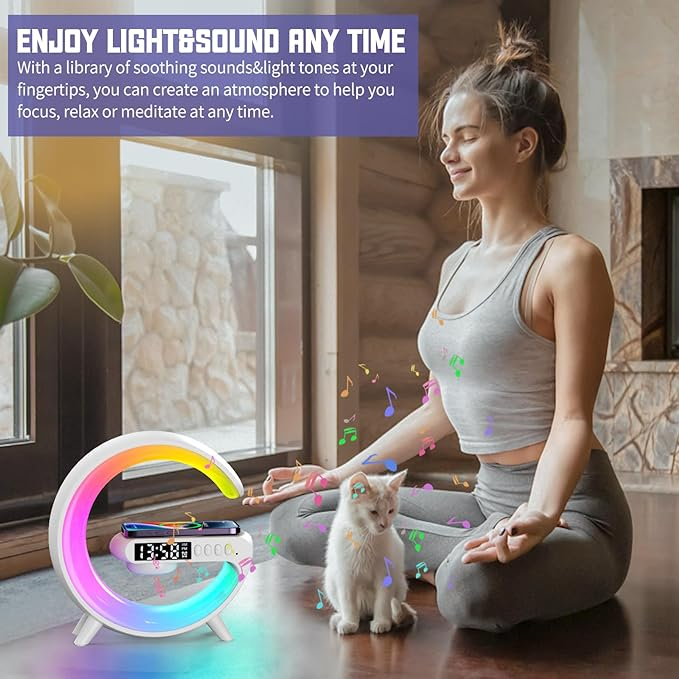 New Intillegent Lamp Bluetooth Speake wireless charger g shaped Led Atmospheric Led