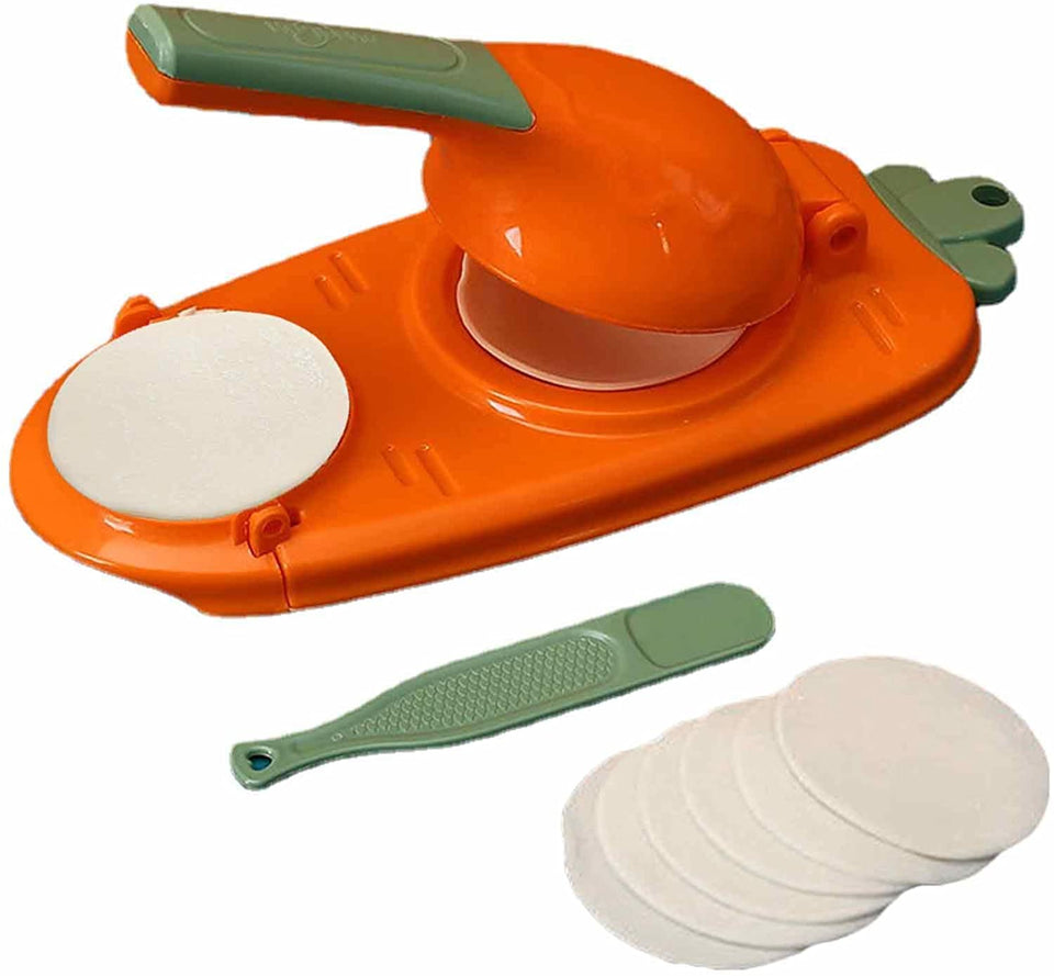 "Multi-Functional 2 in 1 Dumpling Maker with Non-Stick Surface and Adjustable Thickness"