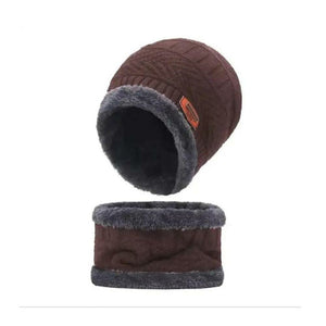 beanie wool cap with neck Warmer